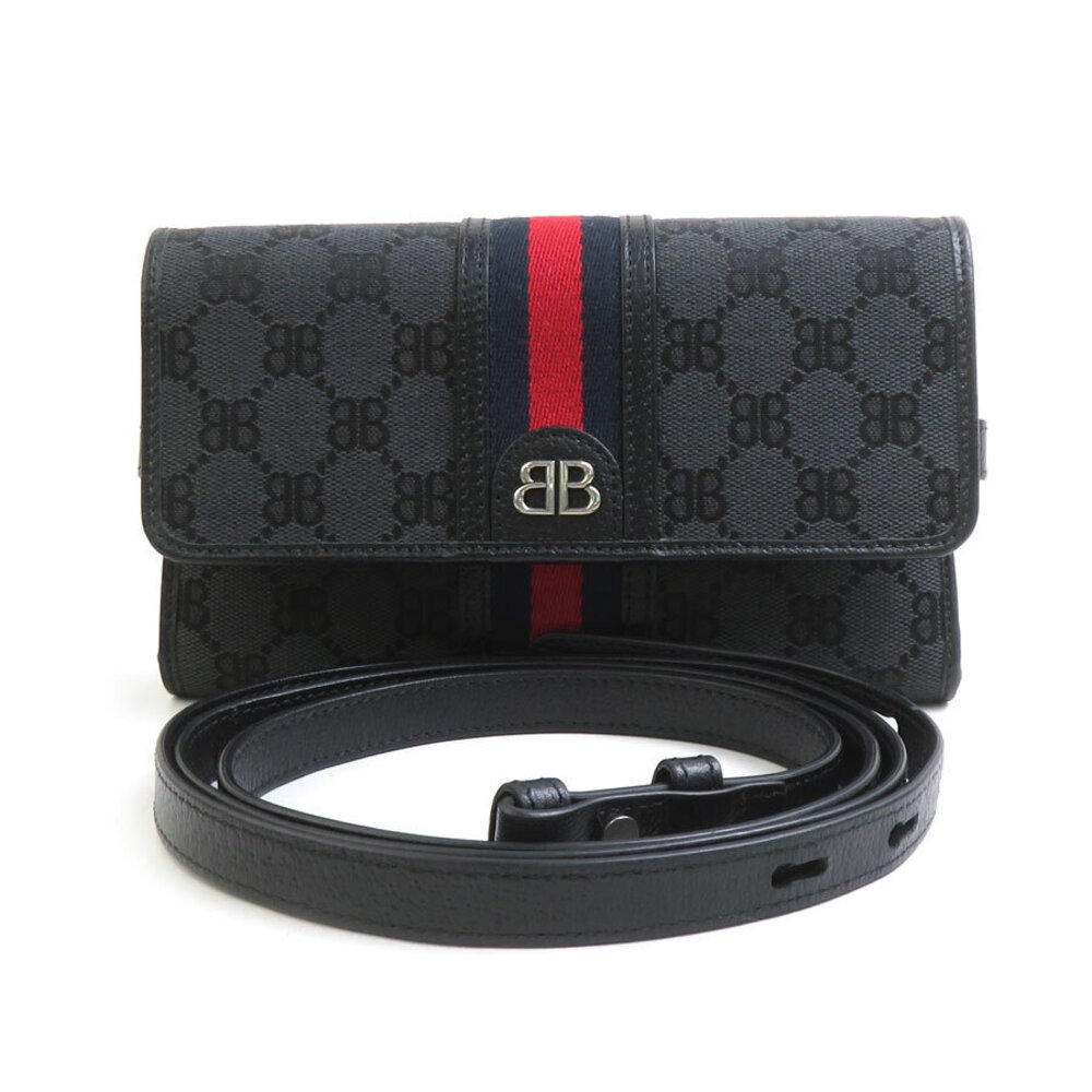 Balenciaga Hacker Project Shoulder Bag Wallet Black by Gucci